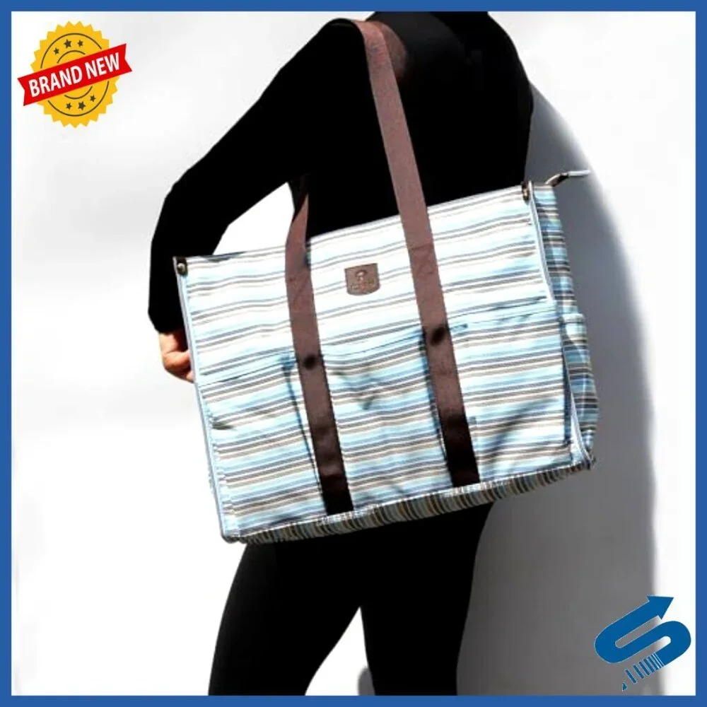 Waterproof Utility Tote Bag with Zip Top Large Capacity Travel Beach Work